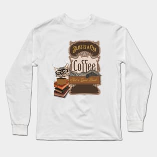 Bliss Is A  Cat, Coffee and a Good Book Long Sleeve T-Shirt